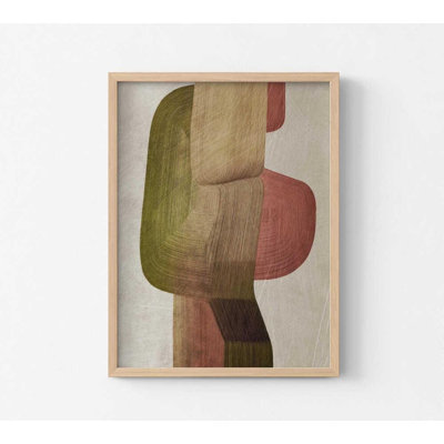 Abstract Shapes Art Print: Earthy Tones - Ready to Hang Frame Options