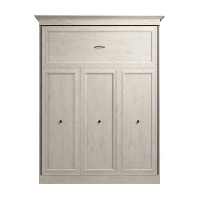 Lit escamotable Alvaretta, Grand, Linen White Oak
