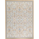 Hand-Knotted High-Quality Ivory and Gold Area Rug