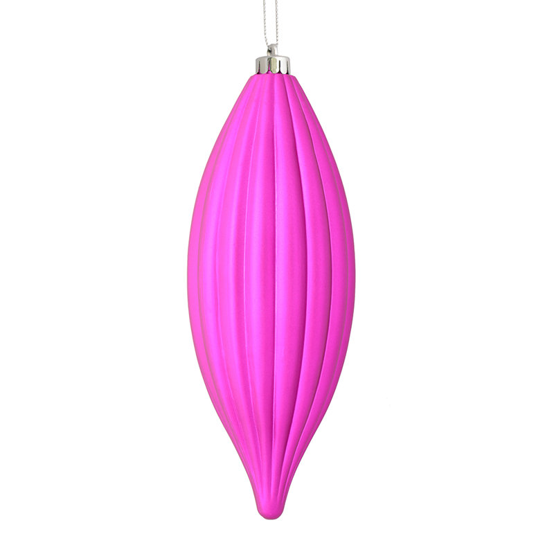 Ornement en forme de fleuron 8 po nLine, Fuchsia mat