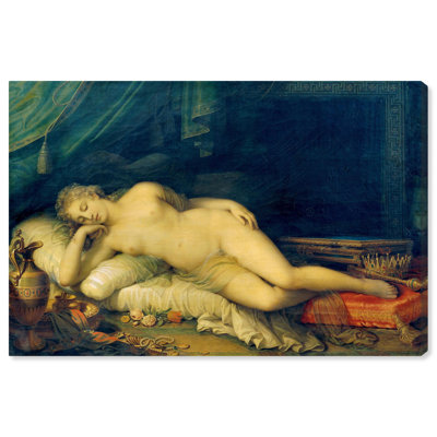 Vénus endormie sur un canapé, toile classique par Portraits de femmes par Art Remedy