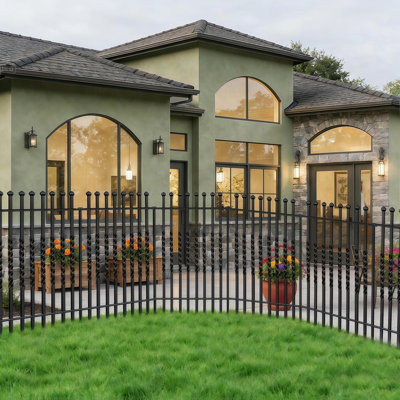 19Ft X 40In Decorative Garden Fence Rustproof Square Tube No Dig Animal Barrier For Yard Patio Dog