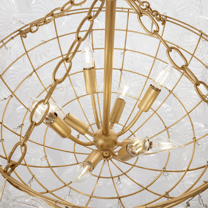 Talia 8 - Light Chandelier, Gild