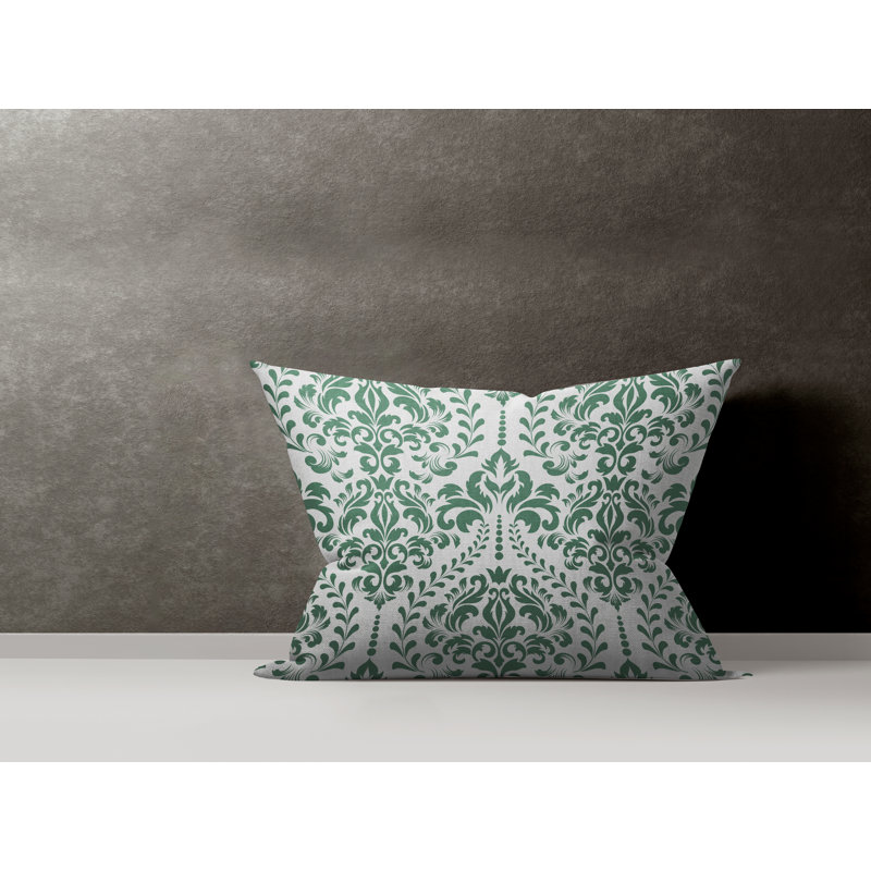  Housse et insert de coussin rectangulaire en coton Adeline, Émeraude