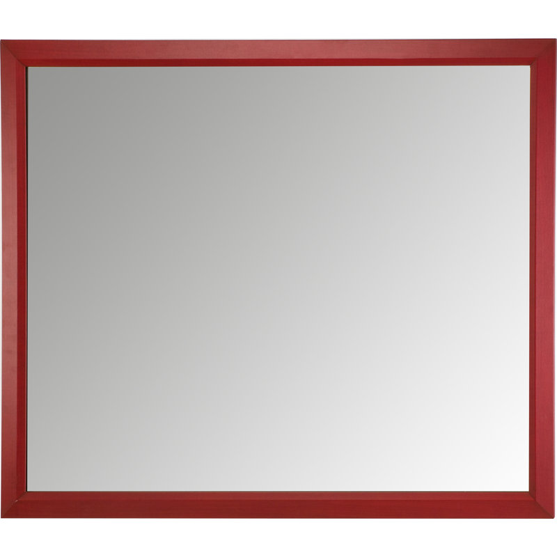 Holdrege Metal Wall Mirror, 24" H x 30" W, Colorgrain Black