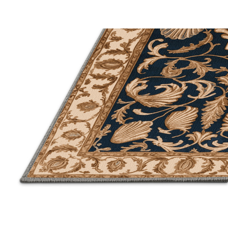 Tapis brun français lavable à la machine, Carré 4 pi