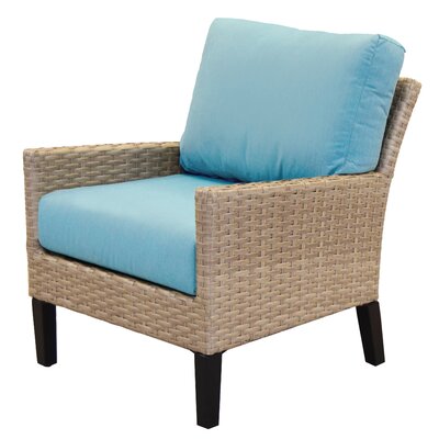 Macklin Patio Chair with Sunbrella Cushions -  Ebern Designs, 63A1EBBD627A4294B16000029F8E1098