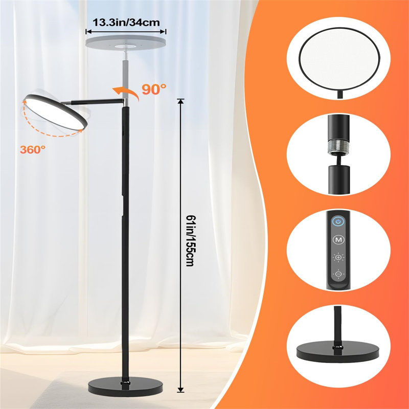 Daschel 155cm Arched Floor Lamp