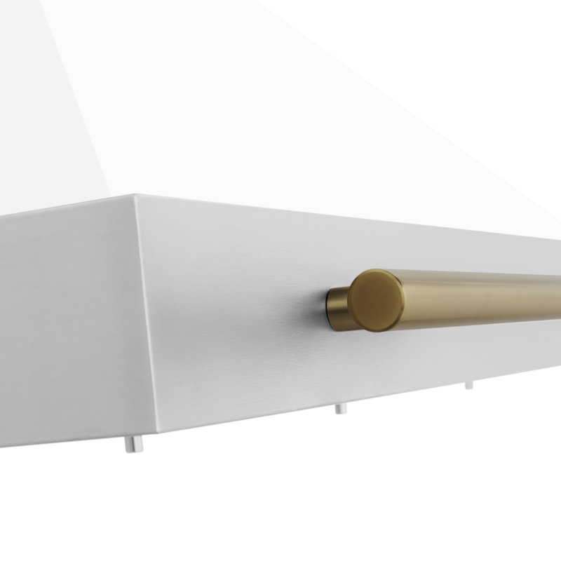 48" 400 CFM Ducted Wall Mount Range Hood, Matte Black/Champagne Bronze