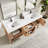 Chace 72" Double Bath Vanity in with White Grain Composite Stone Top-292159787
