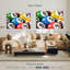 «Colorful Billiard», 3 pièces sur toile-98562690