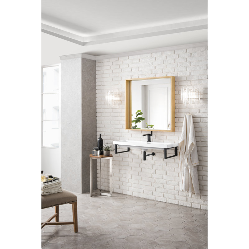 Meuble-lavabo simple l 39,4 po Boston, Noir mat