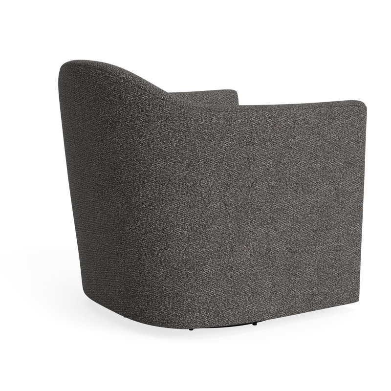 About Face Swivel Armchair, Kelso Charcoal 100% Polyester