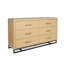 Commode 6 tiroirs avec cadre robuste pour la chambre à coucher-2142263740