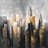Abstract skyline - 32"x32" art on canvas