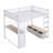 Metal Gaming Loft Bed With LED-2053376771
