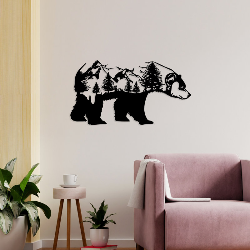 Decorative Metal Wall Accessory, Black, 14.6 x 27.6 inches | 100% Metal, Thickness: 0.06 inches | Lightweight at 1.6 lbs, Perfect for Home Décor | Stylish Wall Hanging for Modern Interiors