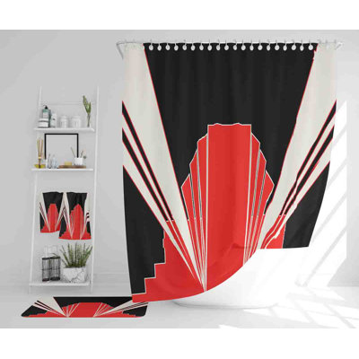 Natanim Polyester Shower Curtain Set