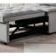 Canapé-lit convertible en velours, monoplace avec coussin de dossier, dossier amovible, pour bureau, tissu de lit gris de 68 lb, gris, 1 siège, dortoir et salon confortables, option d'économie d'espace-373504043
