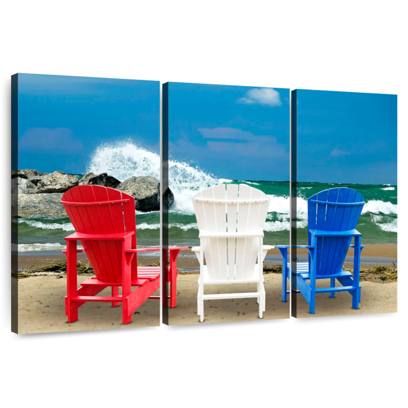 Chaises patriotiques Gillard, H 48 po x l 74 po