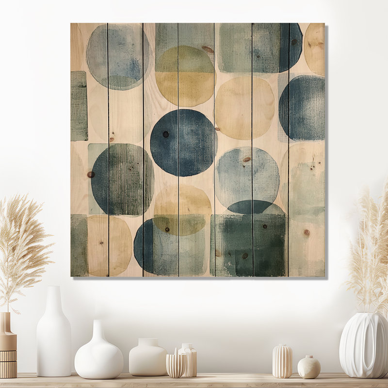 Collage de pierre minimaliste VI - méditation sur bois, bois de pin naturel, H 30 po x l 30 po x P 0,78 po