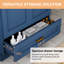Meuble-lavabo à poser 30 po avec lavabo sur pied 30 po avec 2 portes et 1 tiroir, bleu-295106678-295106675