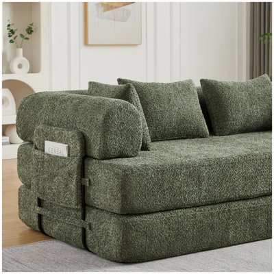 Canapé-lit convertible en chenille l 78,7 po x P 37 po x H 28,3 po Welike