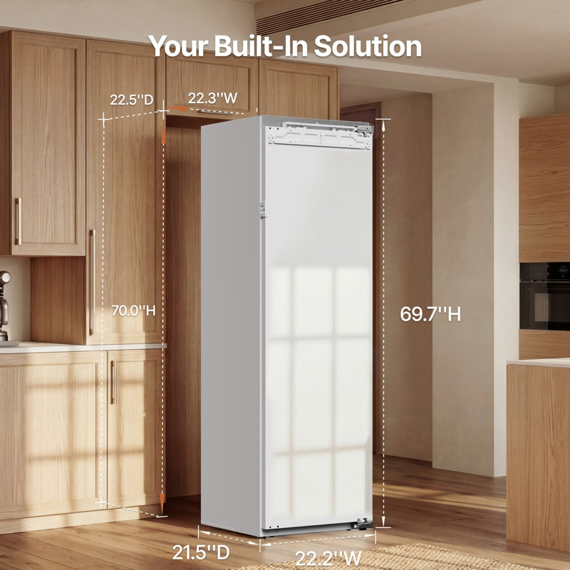 Ca'Lefort 22-in 10.9 cu ft Panel Ready Built-In All Refrigerator with Humidity Control