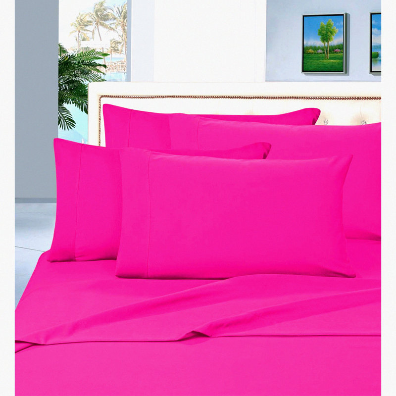 SilkLux 1800 Series Wrinkle-Free Bed Sheet Set - Deep Pocket - Silky-Soft Luxury Collection - 4-Piece Premium Set - Model: COMIN18JU024938
