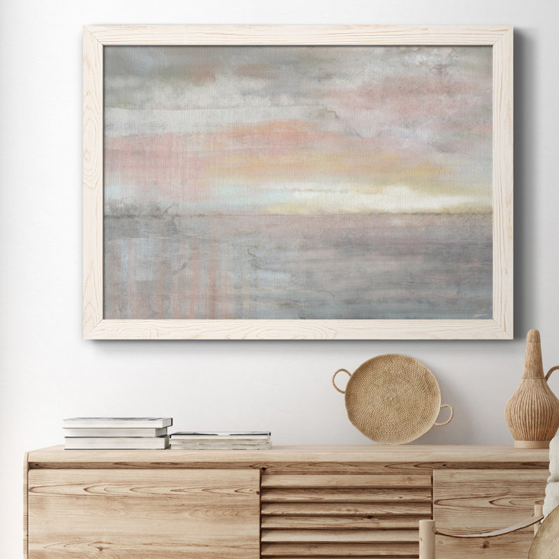 Tôt le matin - Cadre photo, reproduction d'art sur toile, H 31 po x l 44 po x P 1 po, Blanc