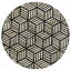 Table d'appoint avec plateau noir, blanc et or