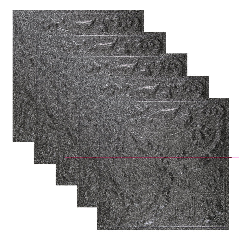 Dalle de plafond 2 pi x 2 pi en étain Great Lakes Saginaw (paquet de 5), Étain