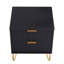 Table de chevet noire pour chambre à coucher-429734719