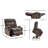 Upholstered Heated Massage Chair-2017952904
