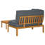  Ensemble de canapé avec coussin en bois d'acacia massif anthracite 2 pièces-463120479-463120478