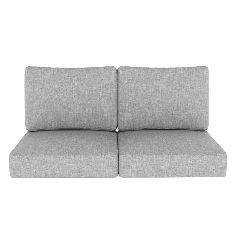 Sunbrella® Outdoor Loveseat Seat / Back Cushion, Canvas Granite Sunbrella® Canvas