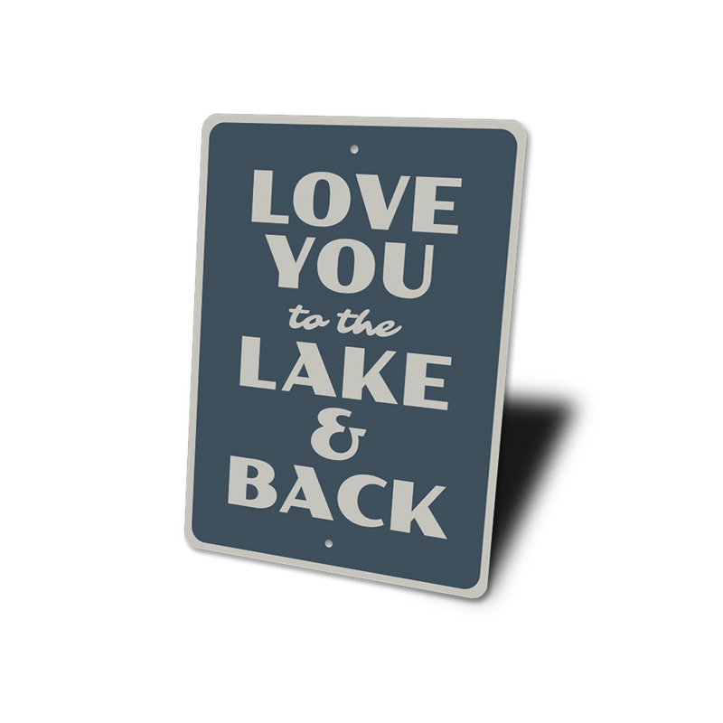 Plaque en aluminium «Lake Love», H 14 po x l 10 po x P 0,04 po