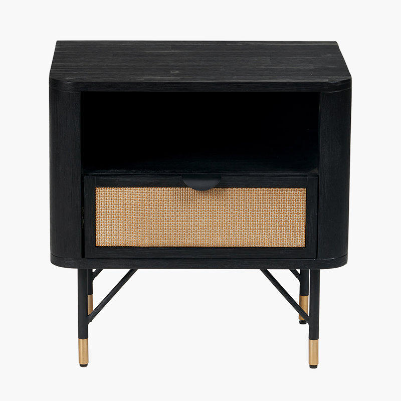 Caylin 55cm W Solid Wood Bedside Table