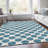 Premium Machine Washable Prisco Teal Rug-1286182463