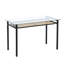 Alecsis Glass Top Metal Base Dining Table
