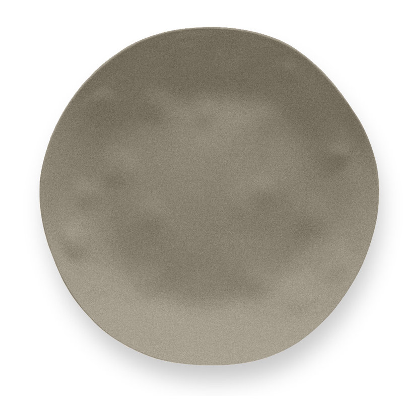 Laya Melamine Dinner Plate, Gray