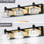 Luxueux luminaire de salle de bain sur miroir - Lampe murale en cristal et rouille moderne