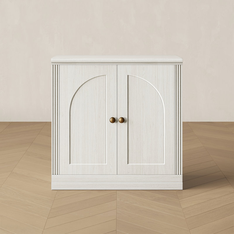 Modular Storage Hinge Cabinet with Door and Adjustable Shelves  (Set of 1), White, White