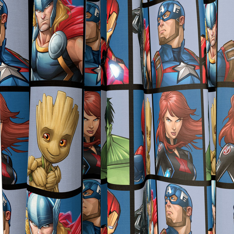 Tyron Avengers Room Darkening Curtains, 42"W x 63"L