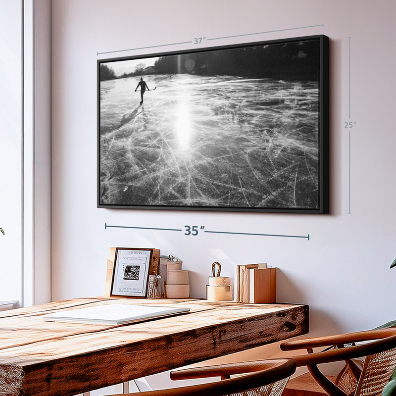 «Solo Hockey», reproduction sur toile, H 25 po x l 37 po