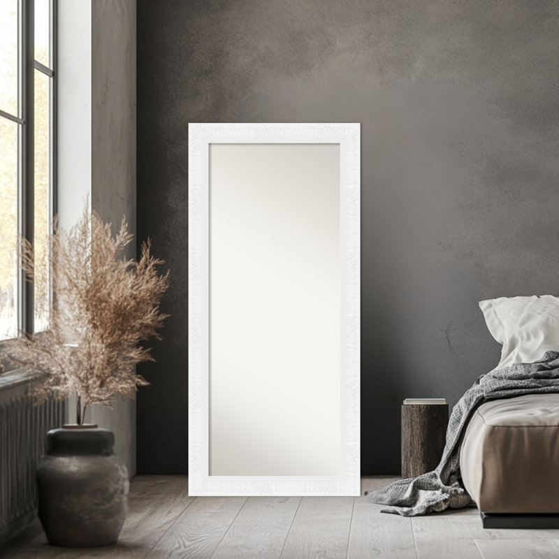Miroir incliné pleine longueur sans cadre Luxe, Blanc
