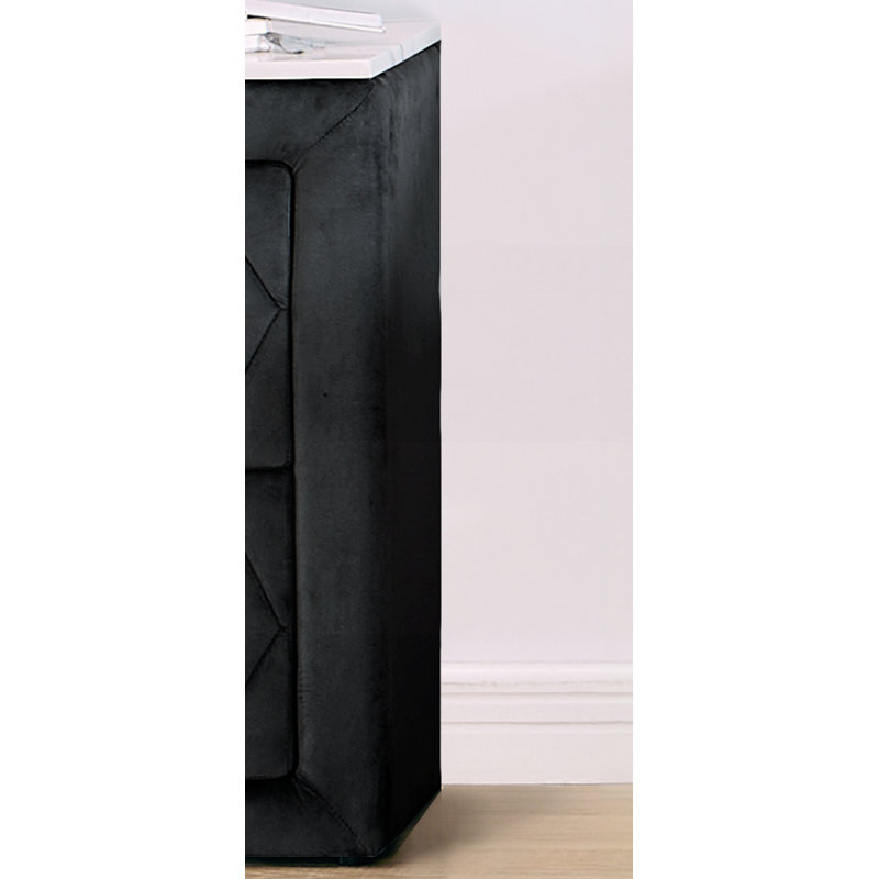 Table de chevet 1Pc 2 tiroirs capitonnés capitonnés
