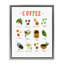 Cadre flottant Coffee Beans Origins, design par Angela Steahling-1079392553-1079392555