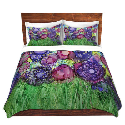 DiaNoche Duvet Cover Sets Microfiber by Shay Livenspargar - Field of Roses