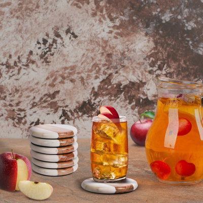 Sous-verre rayé en marbre